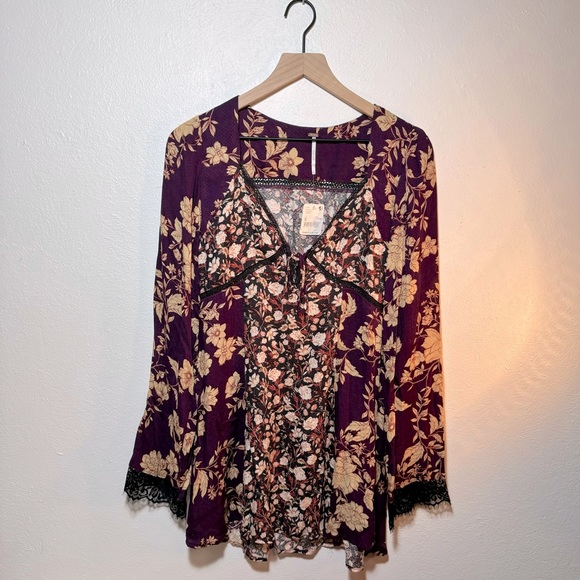 🌾 NWT Free People Odette Printed Tunic size S - Picture 3 of 5